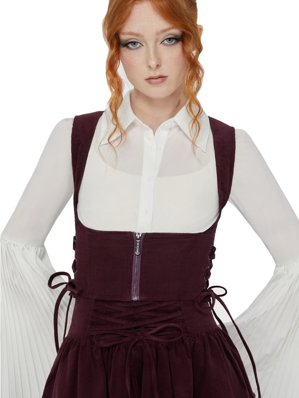 Killstar Violet's Ballad Corset Top - Mauve